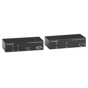 デュアルディスプレイ対応 KVMエクステンダーキット(DVI-D/USB/光ファイバ) ブラックボックス
