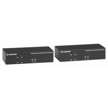 デュアルディスプレイ対応 KVMエクステンダーキット(DP/USB) ブラックボックス