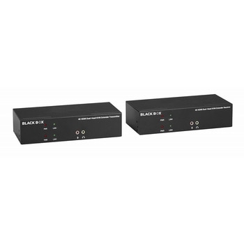 デュアルディスプレイ対応 KVMエクステンダーキット(HDMI/USB/光ファイバ) ブラックボックス
