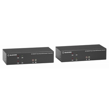 デュアルディスプレイ対応 KVMエクステンダーキット(DP/HDMI/USB)(モニタ側：HDMIx2) ブラックボックス