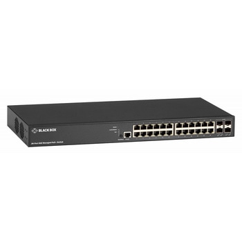 PoEスイッチ PoE+対応 10/100/1000Tx24 SFP/SFP+x4 ブラックボックス