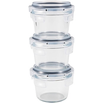 耐熱ガラスミニ保存容器3P ラウンド シービージャパン