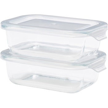 耐熱ガラスワンタッチ保存容器2P シービージャパン