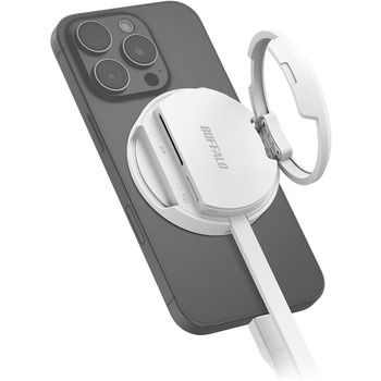BSCR520MGWH MagSafe�Ή� PD�|�[�g�t��Type-C�ڑ��J�[�h���[�_ BUFFALO(�o�b�t�@���[) �z���C�g�F �P�[�u����13cm  BSCR520MGWH 68811420