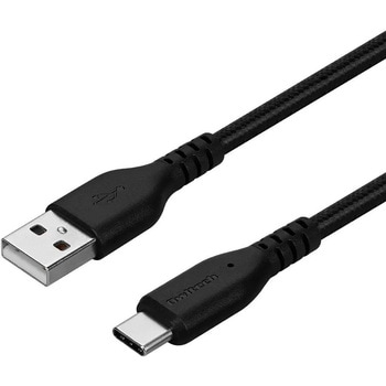 OWL-CBA4CA20-BK やわらか超タフで断線に強い 耐屈曲10万回以上 急速充電3A/データ転送 Type-A to Type-Cケーブル OWLTECH(オウルテック) 68815121