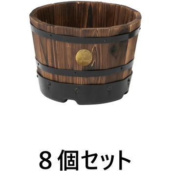 ウッドバレルプランター 浅型 タカショー