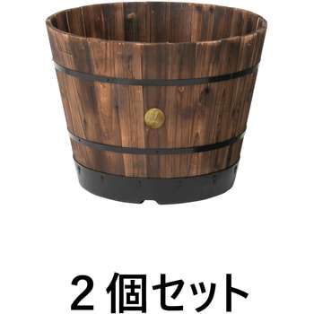 ウッドバレルプランター 大型 タカショー
