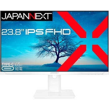 液晶ディスプレイ 23.8型/1920×1080/HDMI×1、DP×1、USB-C×1/ホワイト/スピーカー有/2年保証 JAPANNEXT