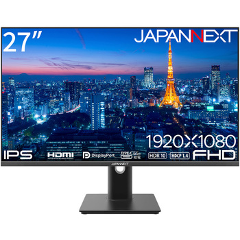 液晶ディスプレイ 27型/1920×1080/HDMI×1、DP×1、USB-C×1/ブラック/スピーカー有/2年保証 JAPANNEXT