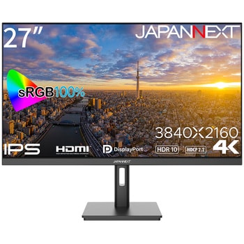 JN-IPS2709UHDR 液晶ディスプレイ 27型/3840×2160/HDMI×2、DP×1