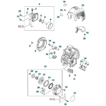 ゼノア エンジン刈払機 TKZ235 部品 カバー ゼノア