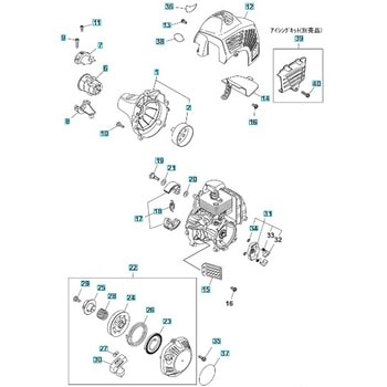 ゼノア エンジン刈払機 TRZ235 部品 カバー ゼノア