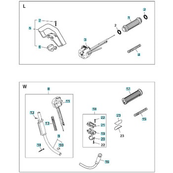 ゼノア エンジン刈払機 TRZ235 部品 ハンドル ゼノア
