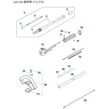 ゼノア エンジン刈払機 TK2600S 部品 シャフトおよびハンドル ゼノア 刈払用品・補修部品 【通販モノタロウ】