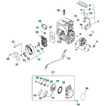 ゼノア エンジンブロワー EBZ8550 部品 Flywheel， ignition， and starter group ゼノア 電動工具/充電工具 部品 【通販モノタロウ】