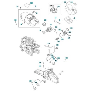 ゼノア エンジンチェーンソー GZ3950 部品 Carburetor and fuel supply group ゼノア