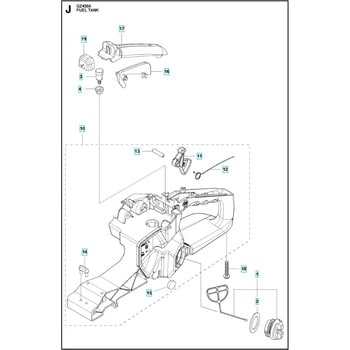 ゼノア エンジンチェーンソー GZ4350 部品 燃料タンク ゼノア チェーンソー関連部品 【通販モノタロウ】