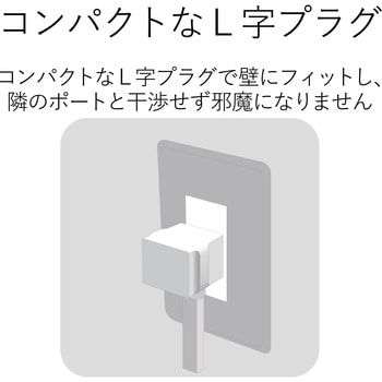 電源タップ 延長コード 2P×4個口 ほこり防止シャッター付 L字プラグ roo’t エレコム