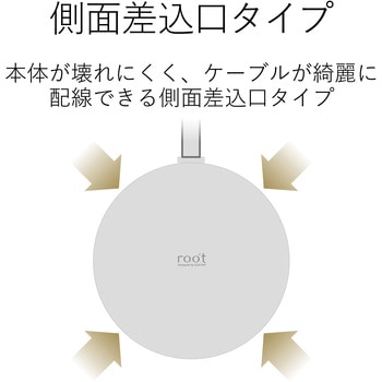 電源タップ 延長コード 2P×4個口 ほこり防止シャッター付 L字プラグ 丸型 roo’t エレコム