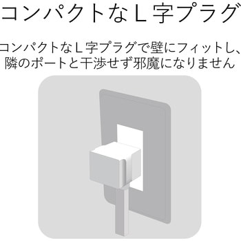 電源タップ 延長コード 2P×4個口 ほこり防止シャッター付 L字プラグ 丸型 roo’t エレコム