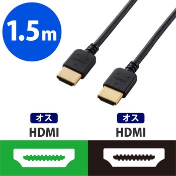 HDMIケーブル 4K対応 やわらか ハイスピード イーサネット対応 RoHS ブラック エレコム