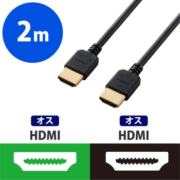HDMIケーブル 4K対応 やわらか ハイスピード イーサネット対応 RoHS ブラック エレコム