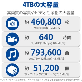 HDD (ハードディスク) 外付け USB3.0 3.5インチ テレビ対応 エレコム