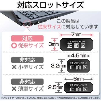 セキュリティワイヤー 南京錠 ダイヤル式 4桁 ESL-39 セキュリティケーブル パソコン エレコム