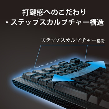 ワイヤレスキーボード 無線 メンブレン 高耐久 メカニカル ブラック エレコム