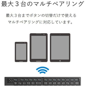 TK-FLP01BK キーボード ワイヤレス Bluetooth 無線 折りたたみタイプ