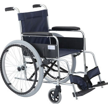 美品】スチール製自走式車いす ガートル掛け付 MW-22ST 美和商事