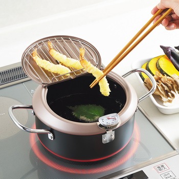 食彩亭 バット蓋付天ぷら鍋 20cm タマハシ