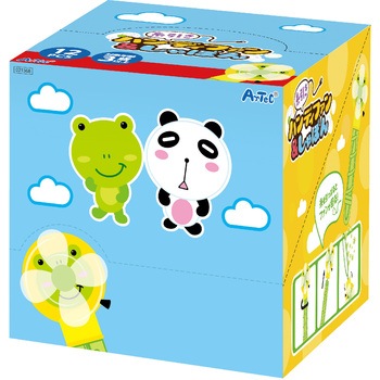 糸引きハンディーファン&しゃぼんBOXセット(12個入) アーテック