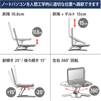 エルゴトロン Neo-Flex ノートパソコンスタンド ノートPCスタンド ブラック 1.6～6.4kgまで - ERGOTRON(エルゴトロン)