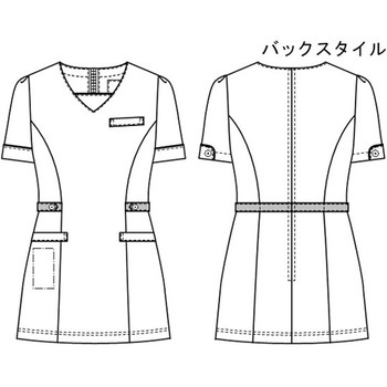 チュニック ネイビー+ベージュ LH-6312シリーズ ナガイレーベン
