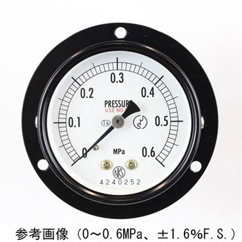 普通形圧力計(Φ60)埋込形D枠(取付穴) AA15-223シリーズ 長野計器