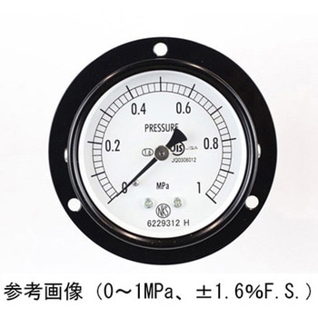 普通形圧力計(Φ60)埋込形D枠(取付穴) AA15-223シリーズ 長野計器