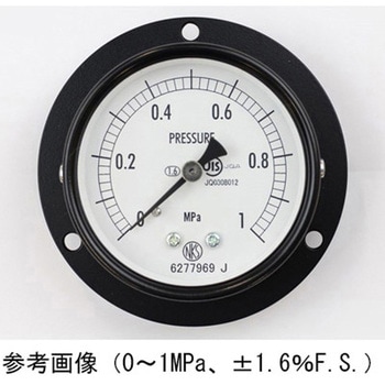 普通形圧力計(Φ60)埋込形D枠(取付穴) AA15-271シリーズ 長野計器