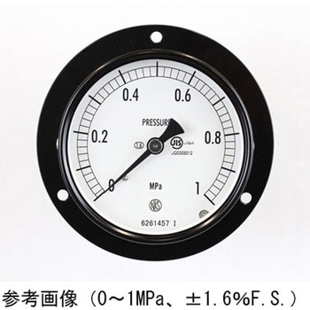 普通形圧力計(Φ75)埋込形D枠(取付穴) AC15-221シリーズ 長野計器