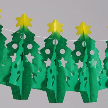 北欧風ペーパーハニカムクリスマスガーランド 360cm 28-103-2シリーズ アズワン