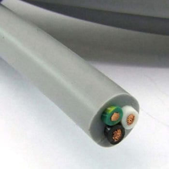 3極ACプラグ付き電源コード 3m(片側切り放し) VCT-Fシリーズ KHD