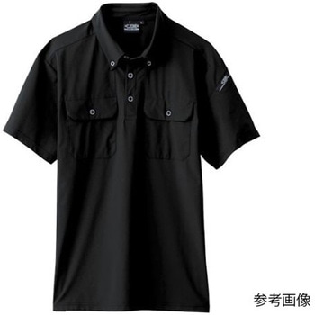 半袖ポロシャツ 黒 6080-90シリーズ ジーベック