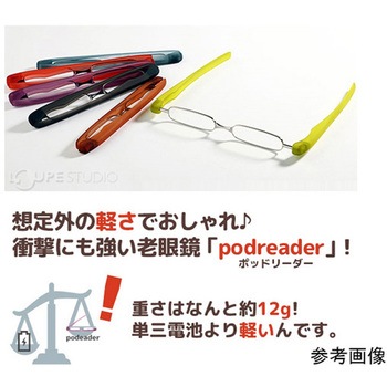 老眼鏡 折りたたみ ポッドリーダー ブラウン SG-01BRシリーズ I.L.K(池田レンズ工業)