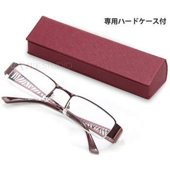 老眼鏡 レッド 眼鏡ケース付き SG-04RDシリーズ I.L.K(池田レンズ工業)