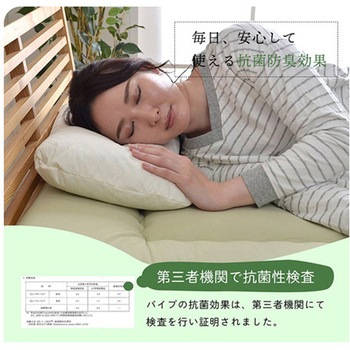 ピロー 低反発もっちり枕 チップウレタン ひばパイプ 抗菌防臭 日本製 高さ普通 イケヒコ・コーポレーション