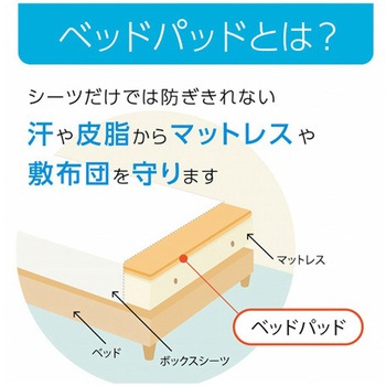 寝具 オールシーズン 快適睡眠 ベッドパッド マイティトップ2 抗菌防臭 洗濯機OK イケヒコ・コーポレーション