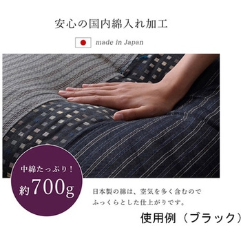 座布団 銘仙判 しじら 日本製 綿100% 和柄 約55×59cm - イケヒコ・コーポレーション