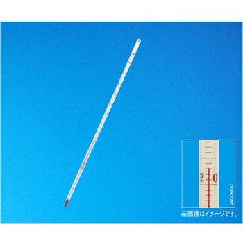 赤液棒状温度計(1℃)全没 1-23シリーズ 安藤計器製工所