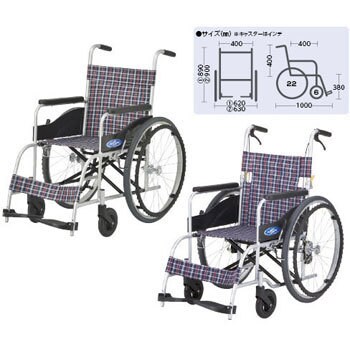 NEO-0S 車いす(自走・アルミ)背固定・低床 1台 日進医療器(車イス ...