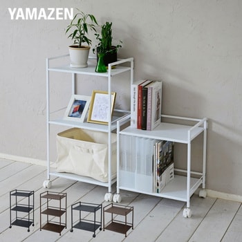 スチールラック キャスター付き YAMAZEN(山善) ファイルワゴン
